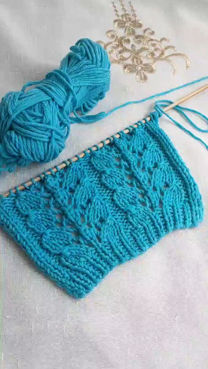 棒针编织镂空花样可以试试秋冬毛衣