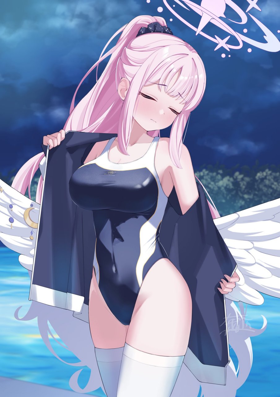 碧蓝档案# 穿上泳装的未花 twi:fukujin