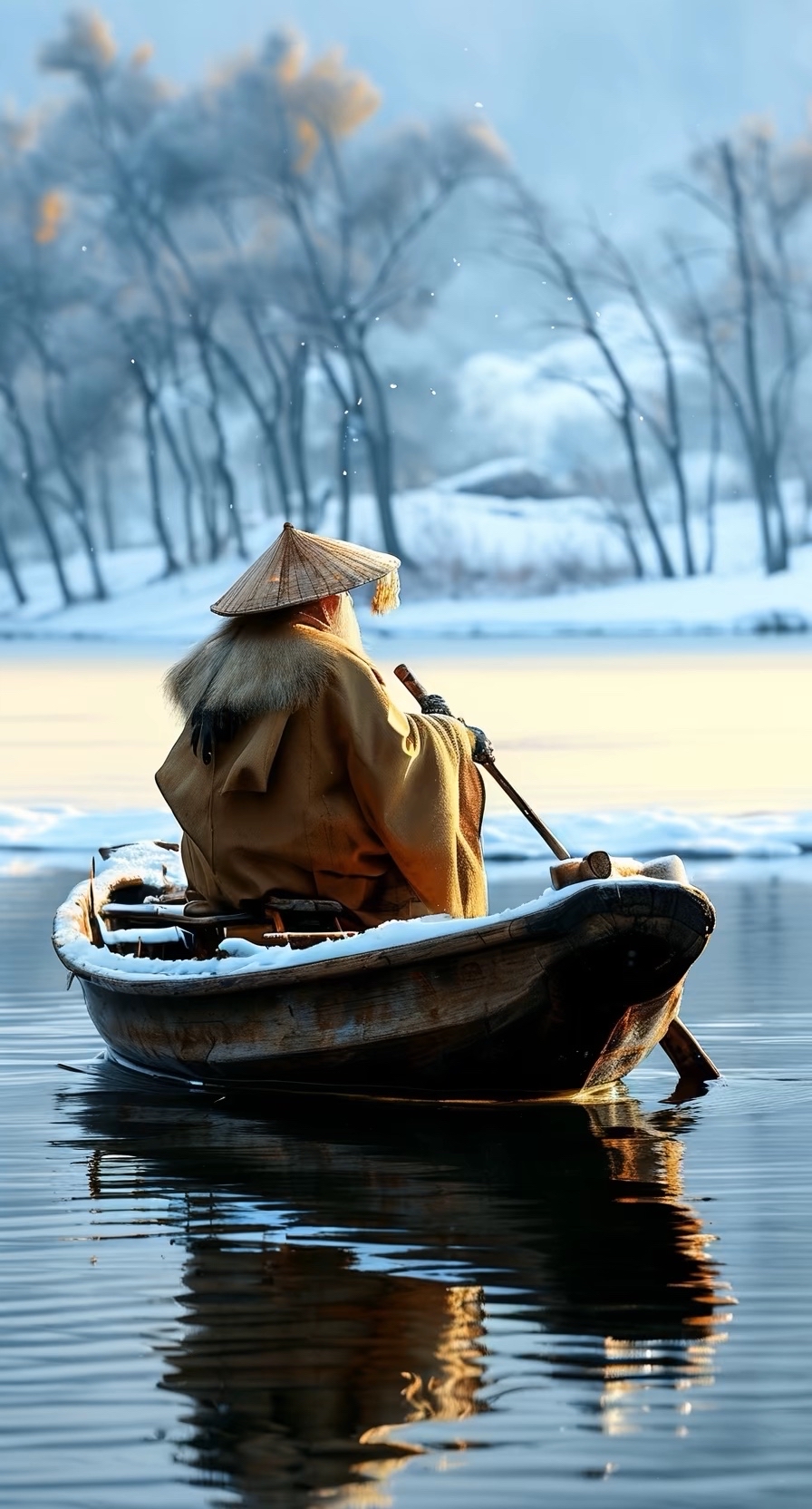 孤舟蓑笠翁,独钓寒江雪～1