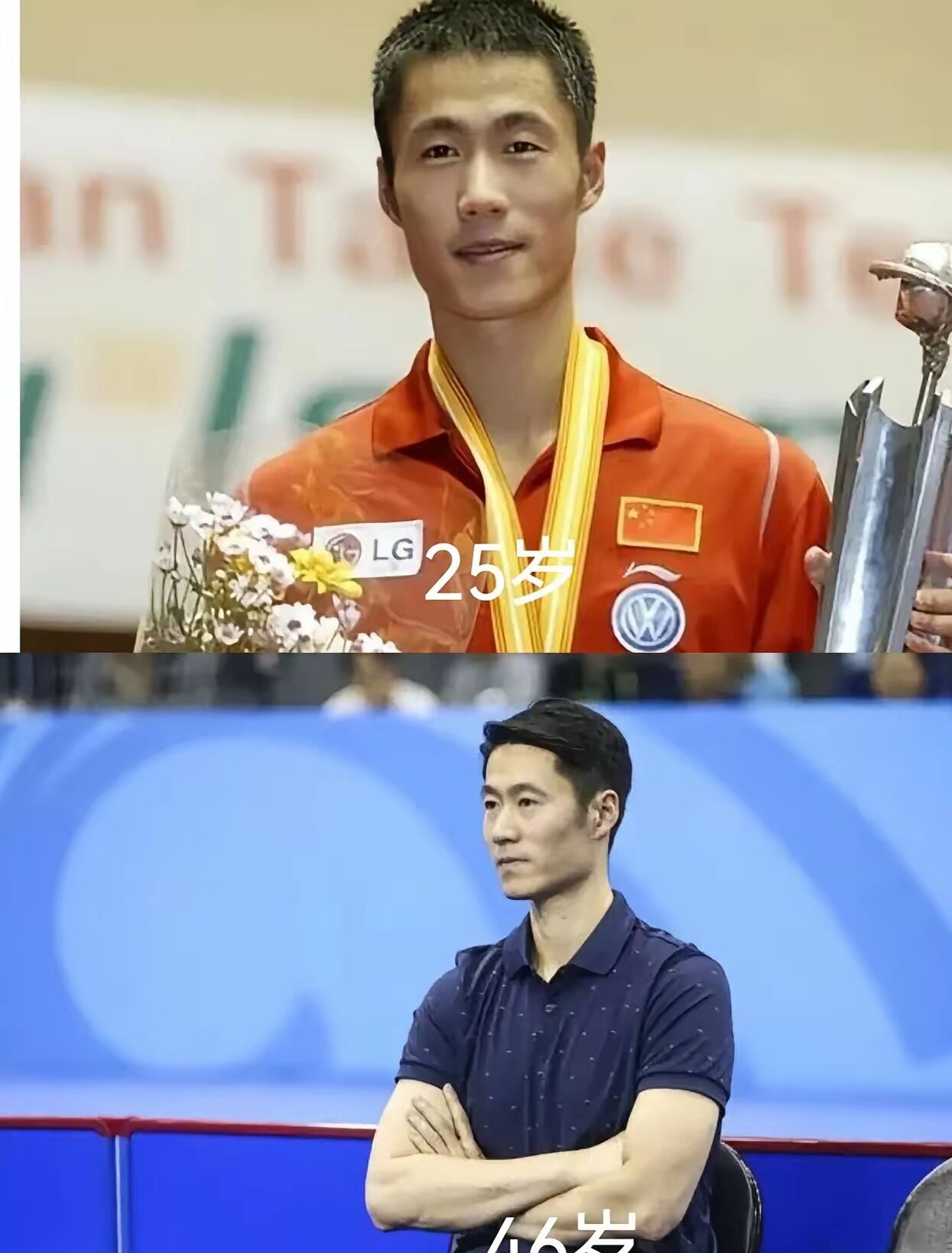 再瞅瞅那些小王励勤当年才5,6岁就开始带的教练们,像王皓,邱贻可的