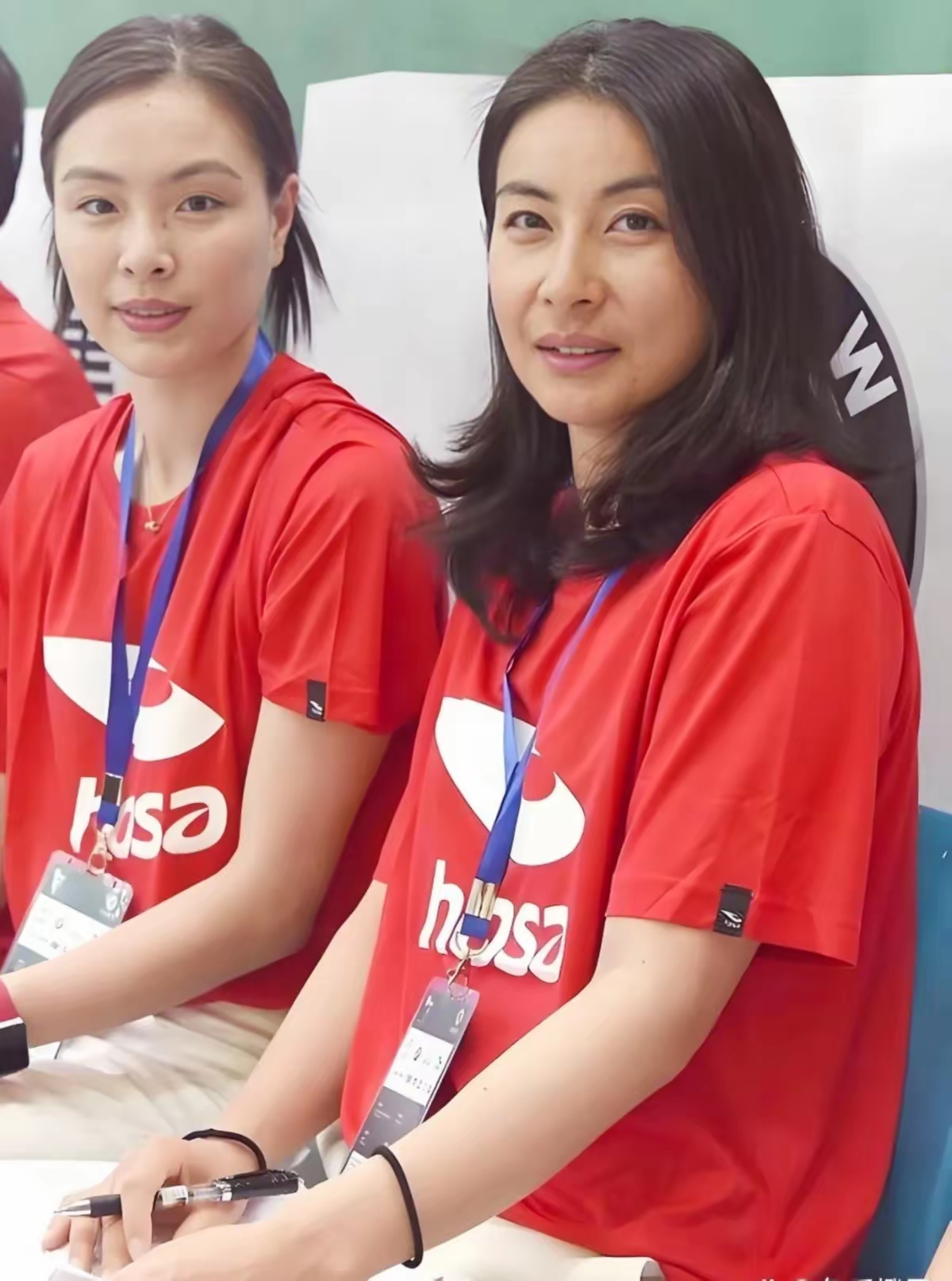 郭晶晶与吴敏霞两位跳水女王同框
