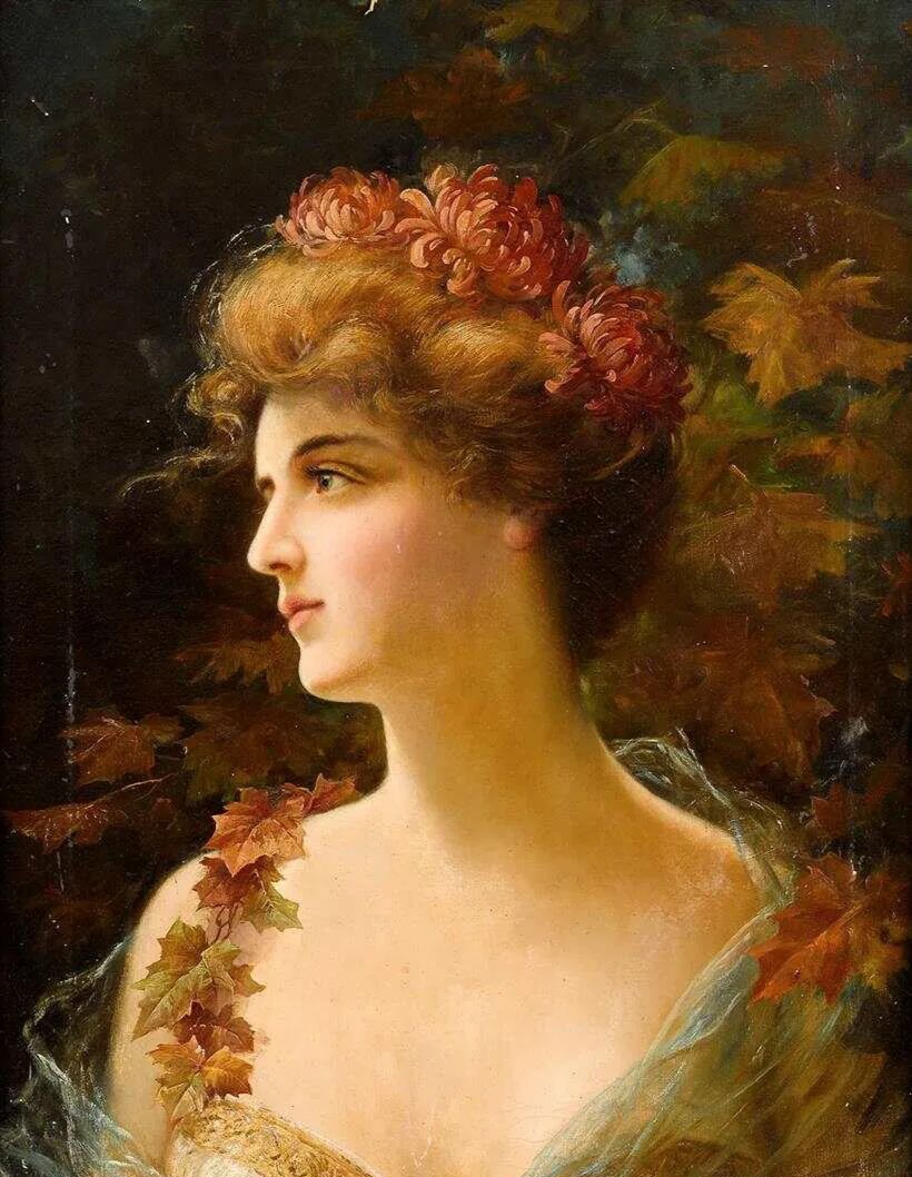 质感创作人#  《年轻女子的肖像》 19世纪西班牙画家费德里科