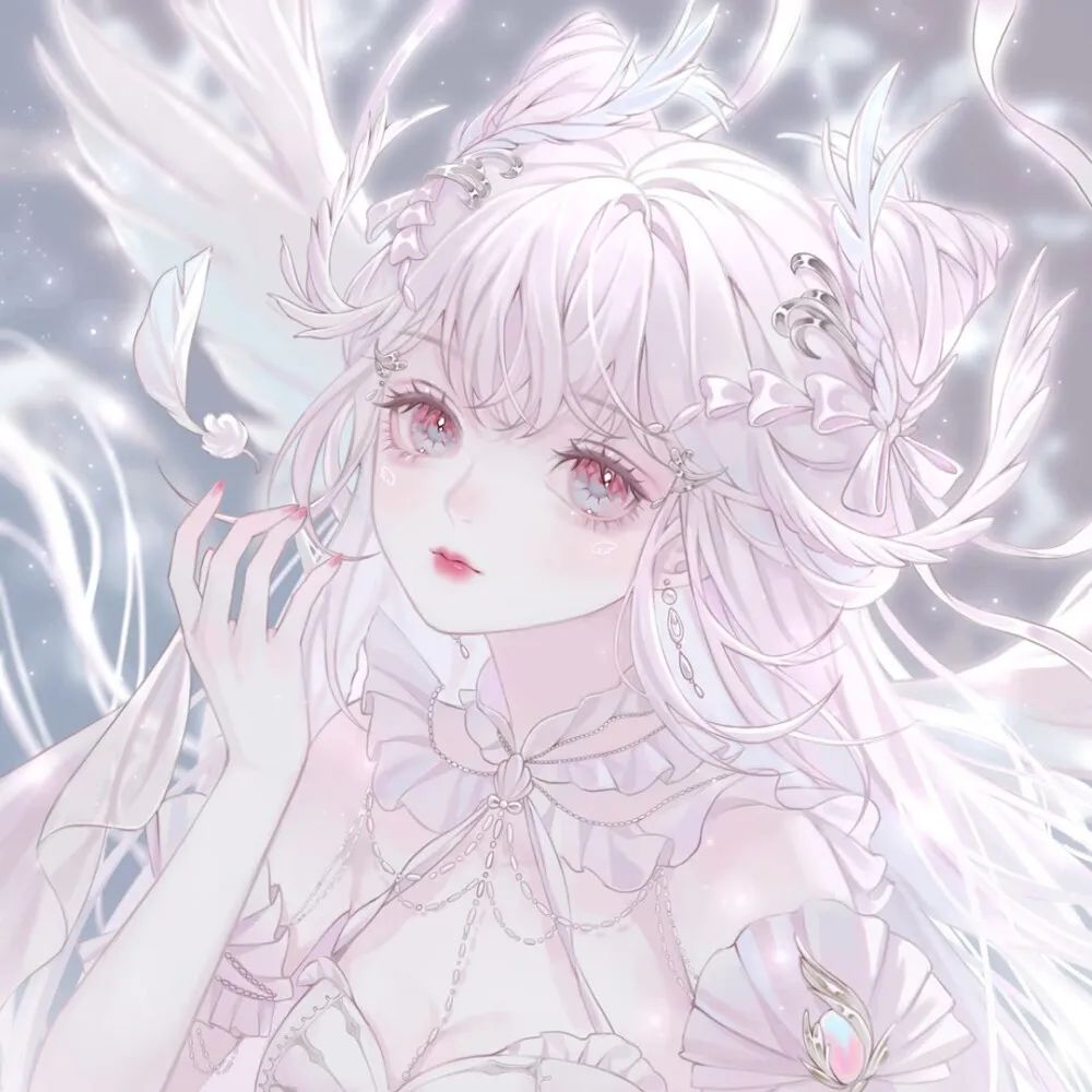 唯美白色系动漫头像 |你的世界很大吗 可我的世界只有你