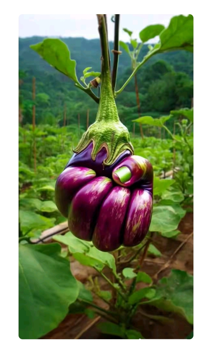 图片分享:茄子成精了,长成这样