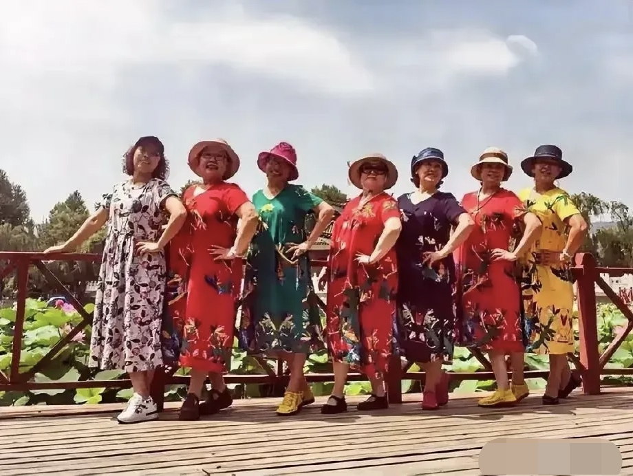 老年人穿着打扮图片老年花裙中老年服装穿搭图片老年人穿花裙子图片