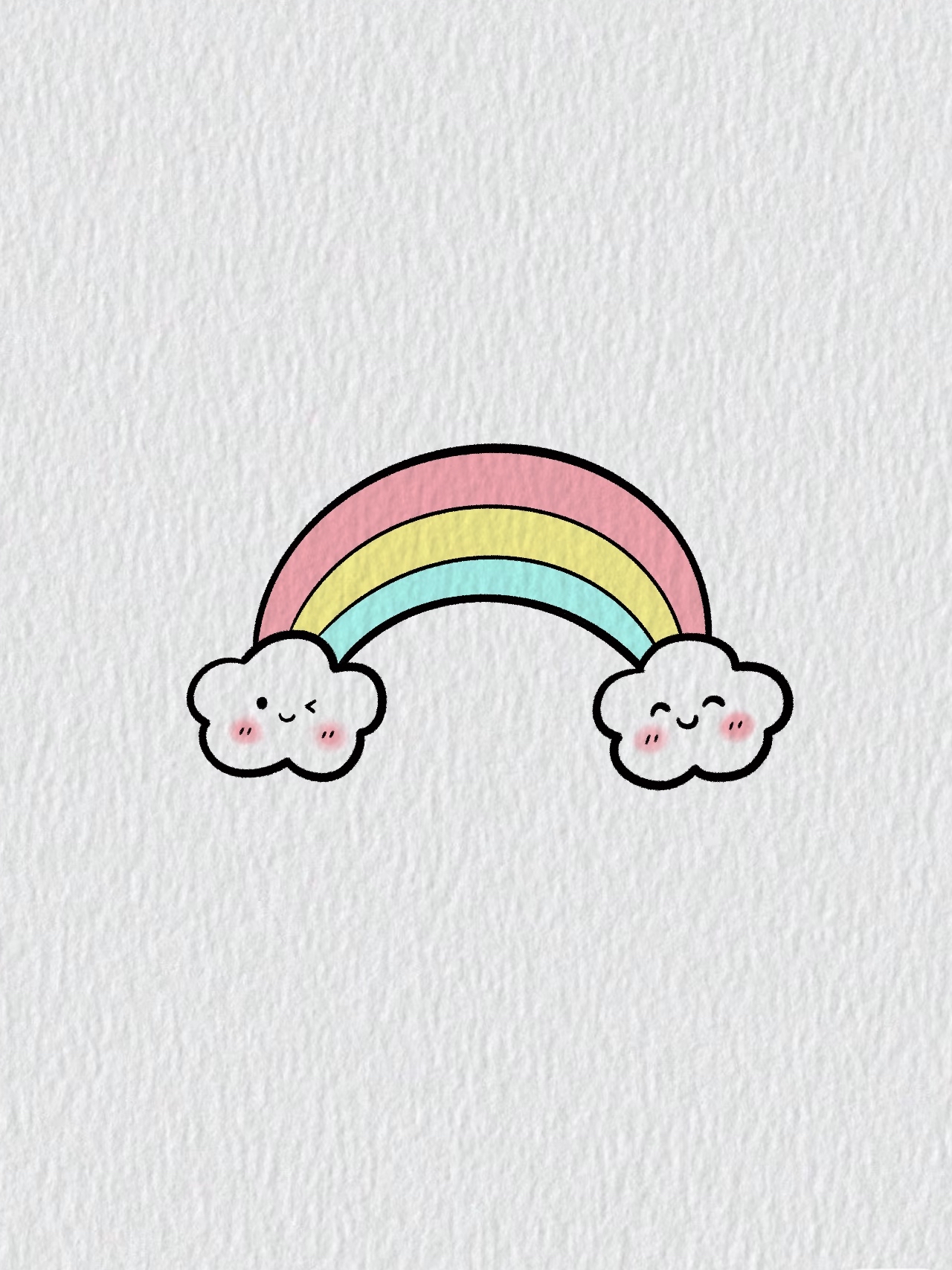 漂亮的彩虹桥简笔画教程