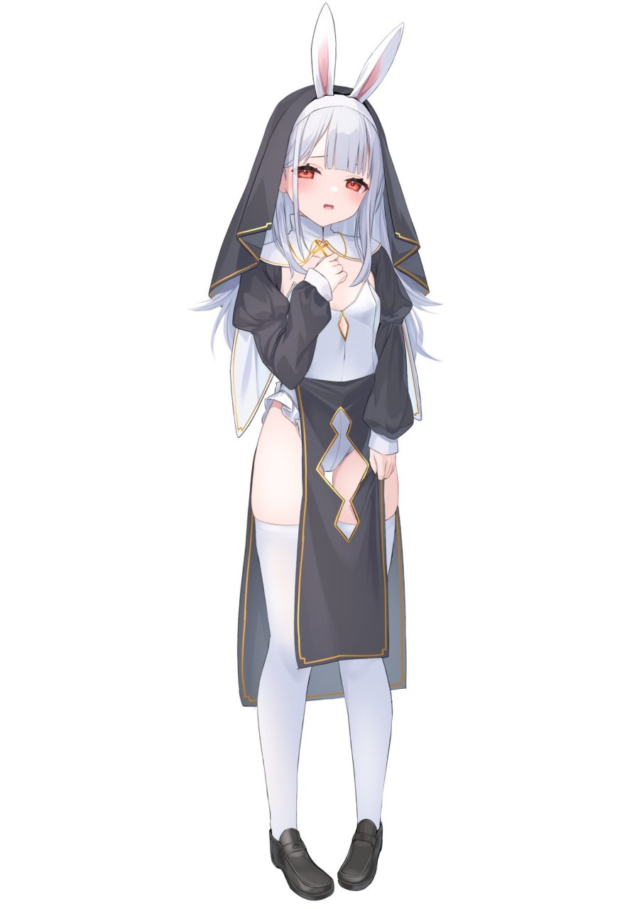 二次元# 穿上修女服的兔耳少女 twi:橋弧のをと