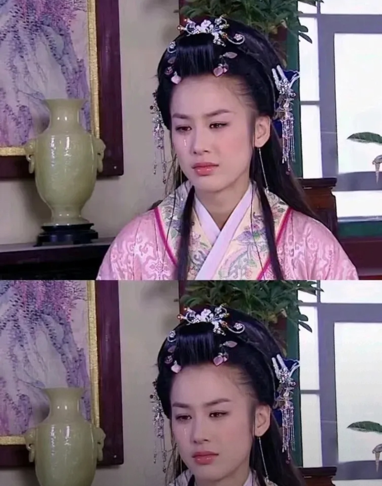 我突然发现以前的古装发型都是把整张脸露出来头发全都梳上去还是