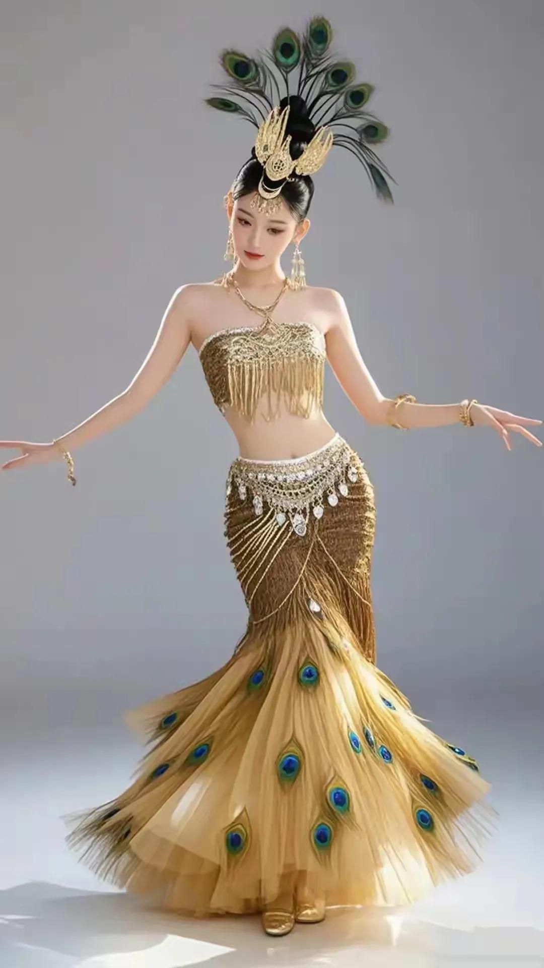 那位跳着孔雀舞的女孩,真是美得令人窒息