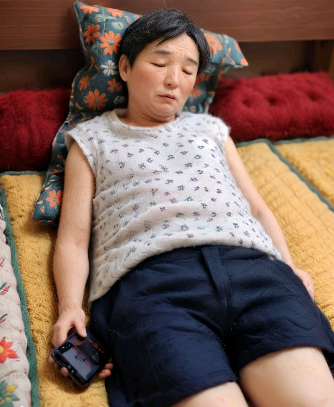 才回复我微信钟点工阿姨睡觉农村女爬床上的图片丑女睡觉躺着的丑女