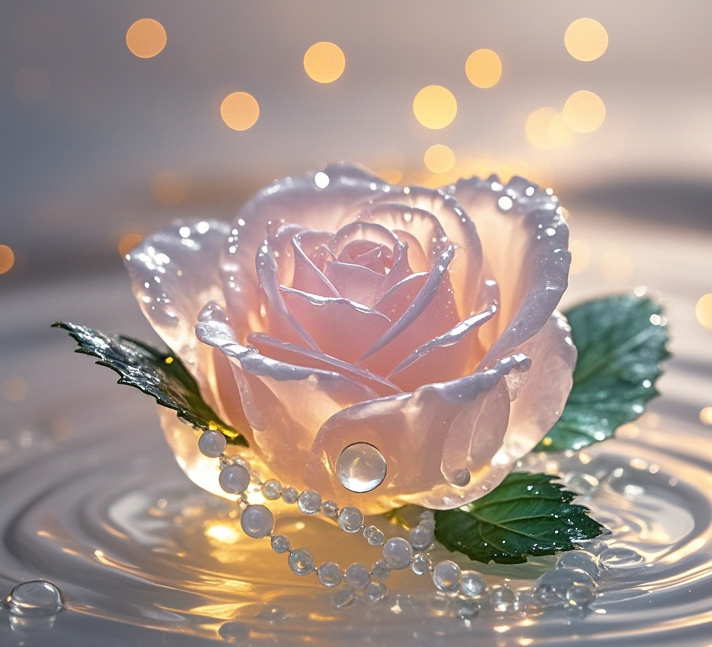 壁纸:水晶玫瑰花