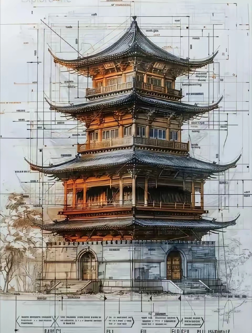 — 林徽因古建筑手绘图的绝美风采