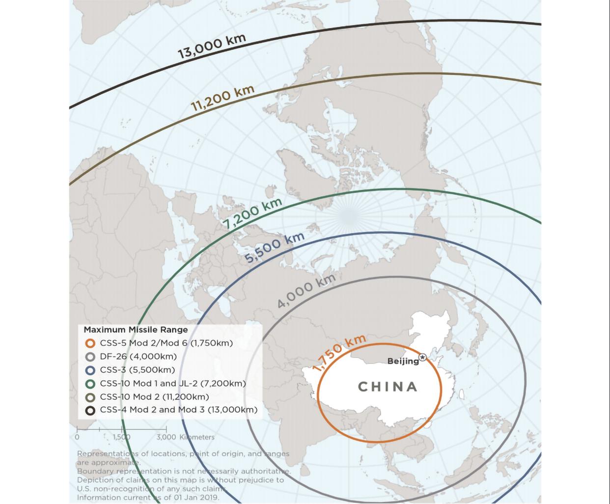 东风导弹覆盖范围图片