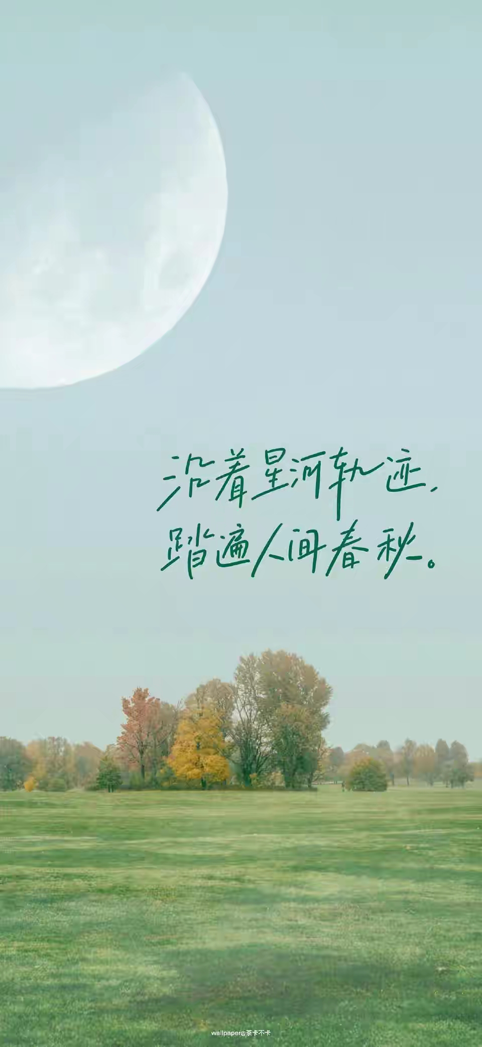 星河治愈壁纸文字图片