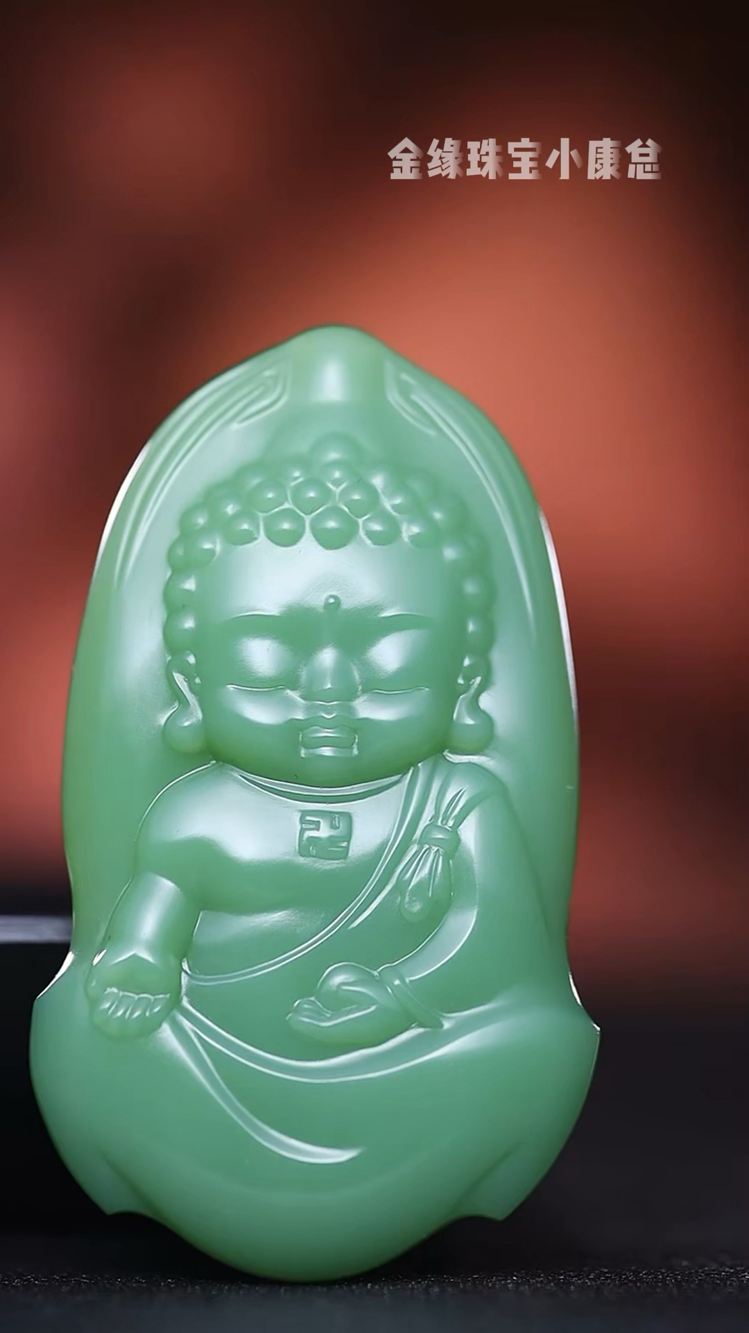 粉青宝宝佛寓意健康平安慈悲善良聪明伶俐
