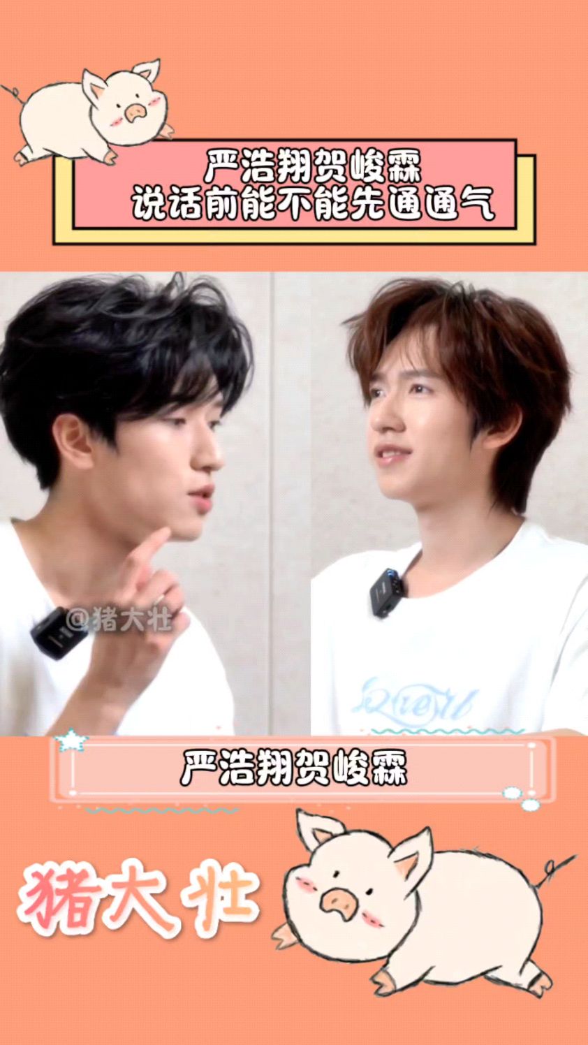 严浩翔贺峻霖你俩说话前能不能先通通气,太明显了吧