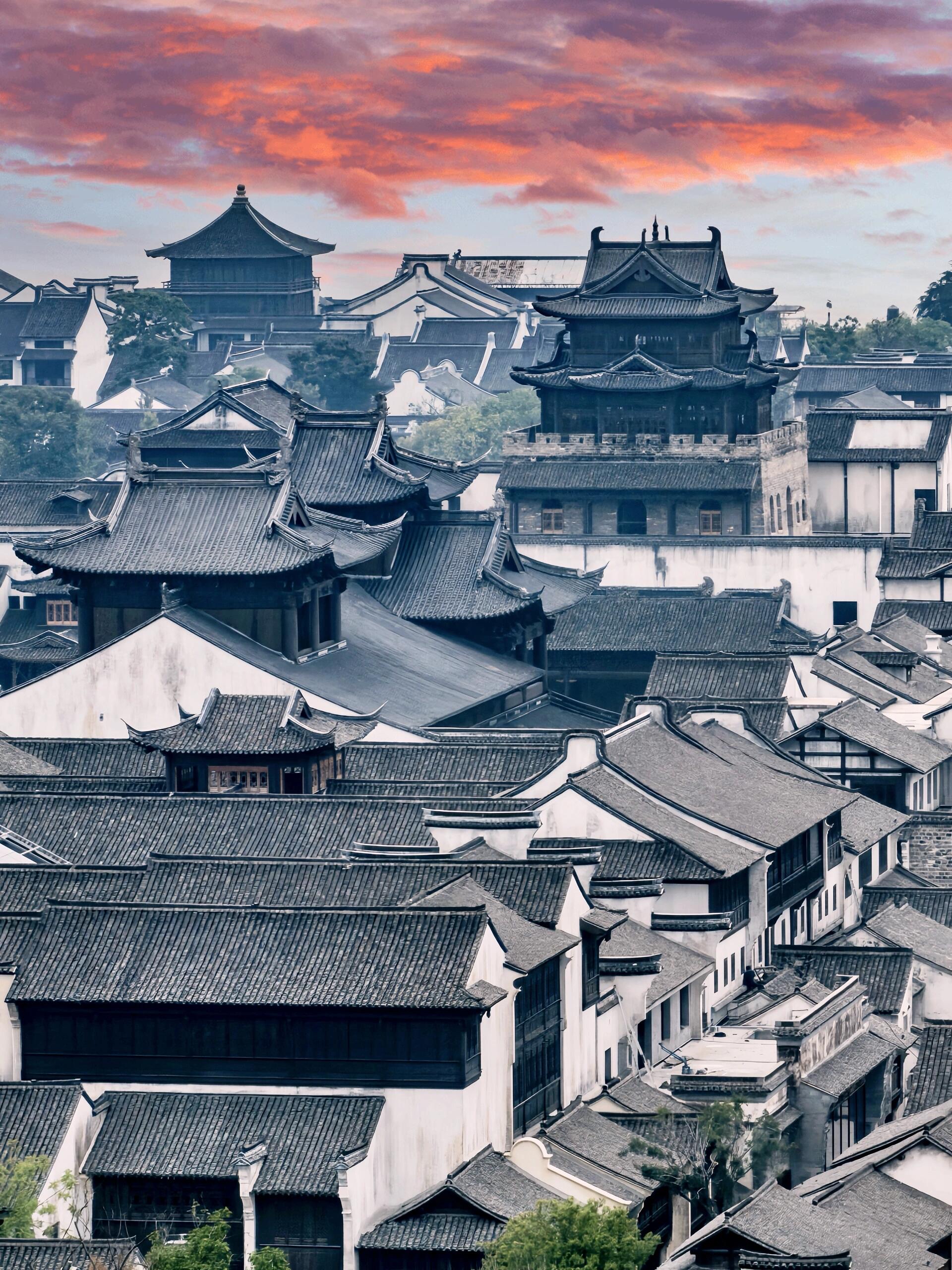 世界观潮地,保留着明清,民国的古建筑,徐志摩,王国维故居于此,乾隆"