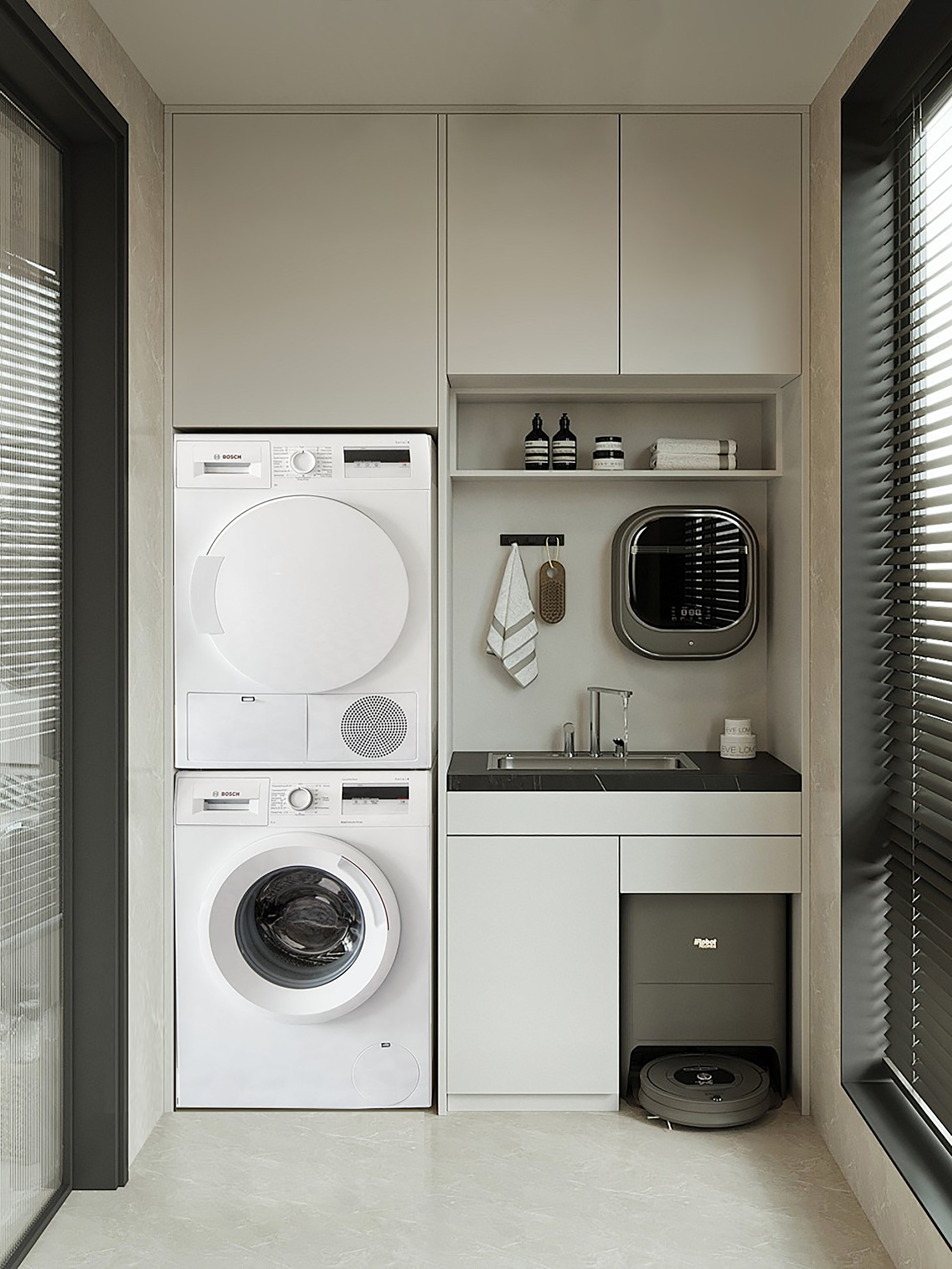 欧兰特 | 阳台洗衣柜设计,干净整洁 阳台柜的设计可以以利用空间为