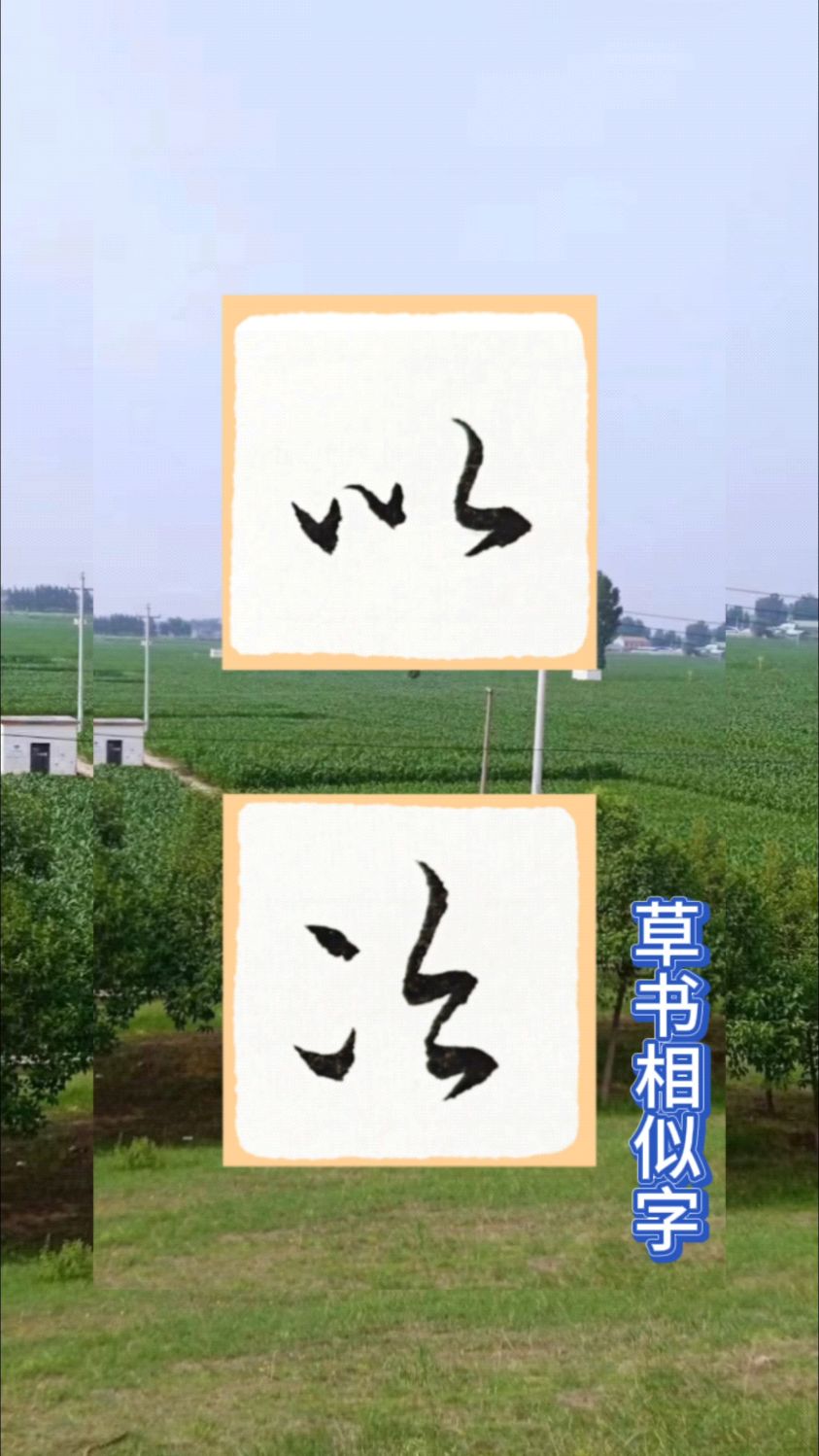 草书相似字