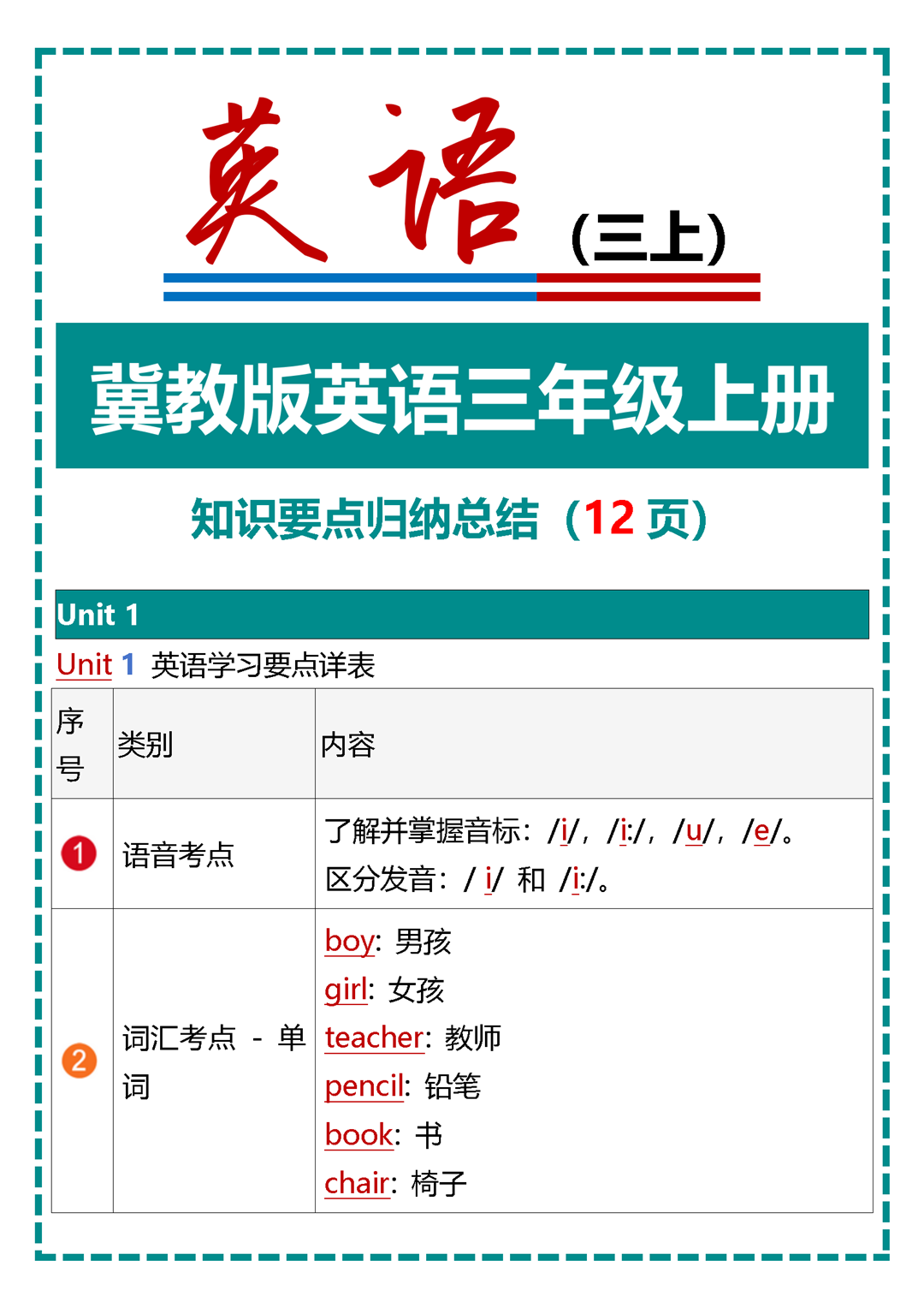 三年级英语上册71页图片