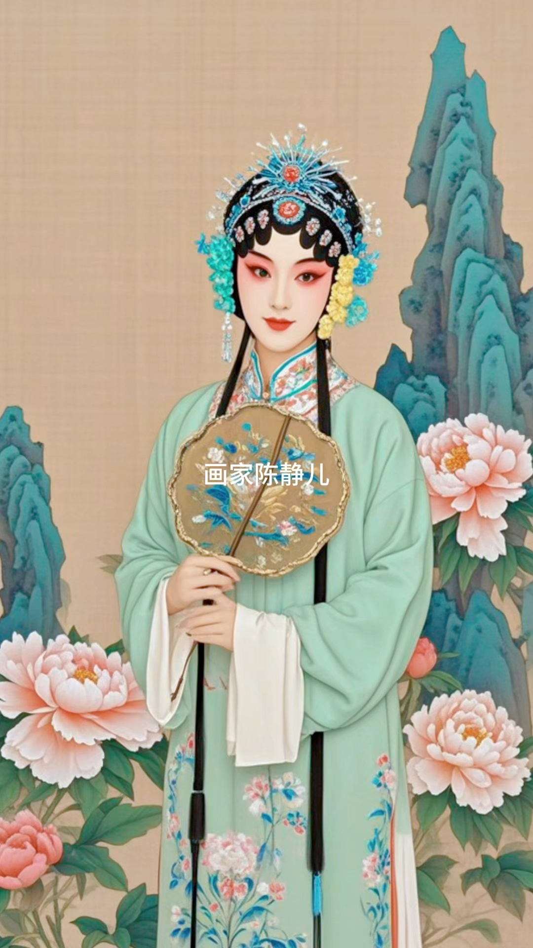 青衣 花旦,中华戏曲之美,工笔美人图(原创)