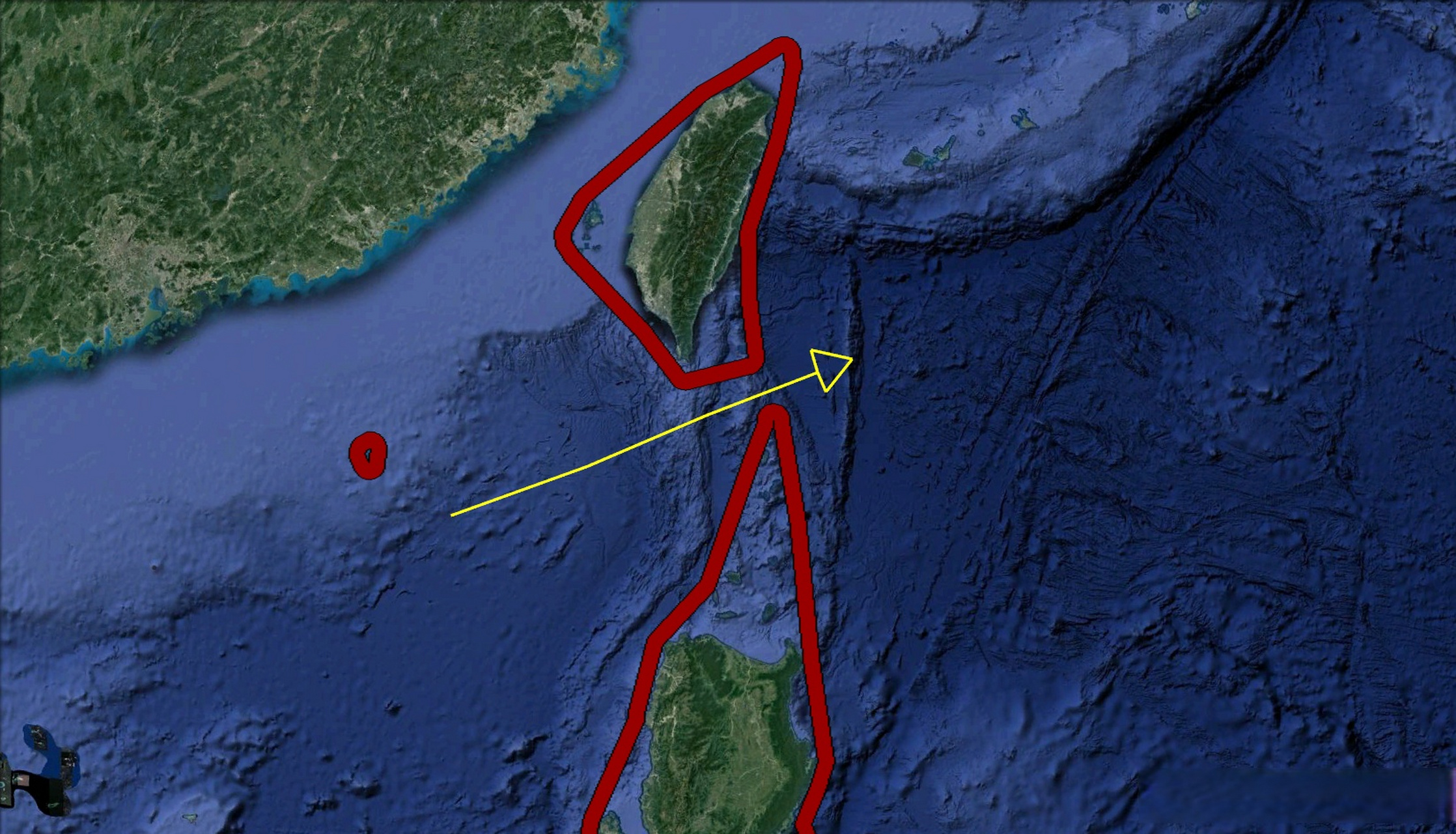 巴林塘海峡地图图片