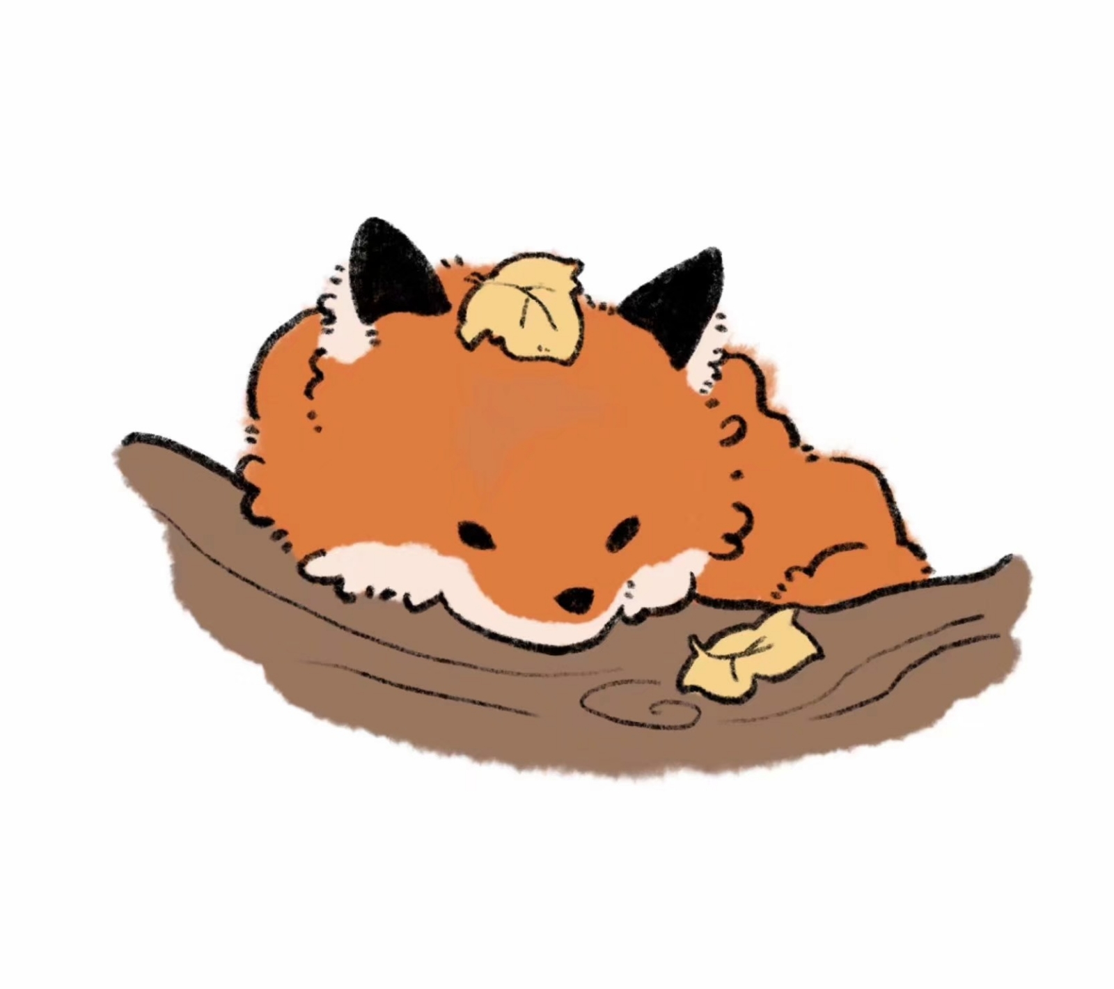 摸摸橘色小狐狸