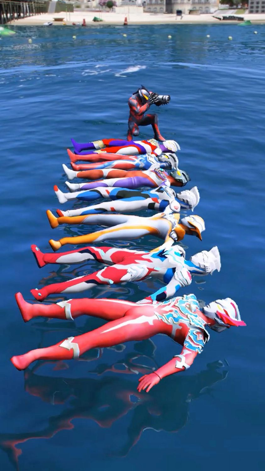 贝利亚太坏了,好过分,把奥特曼都打趴下了