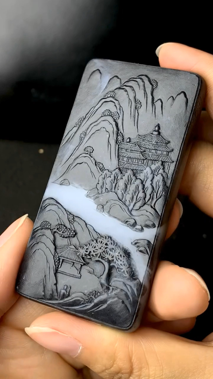 和田玉山水人家高山流水牌子