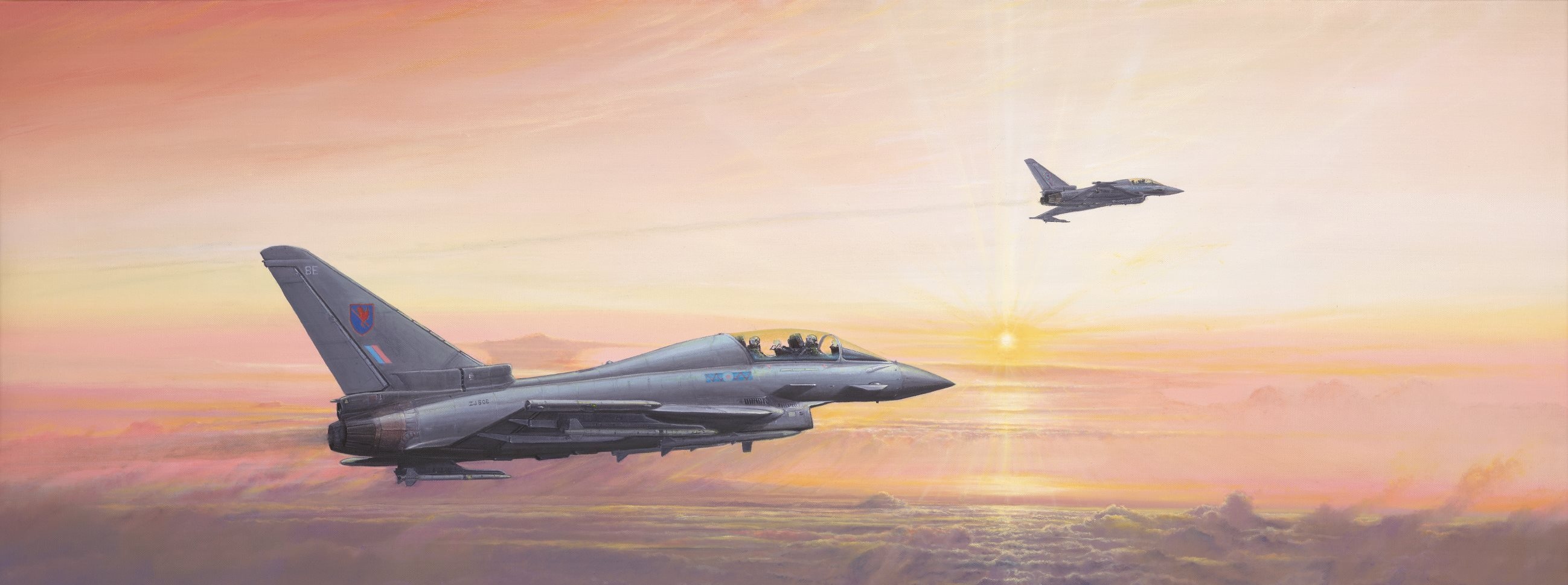 英国航空艺术家西蒙·卡特林绘画作品欣赏,展现了英国空军装备的各种