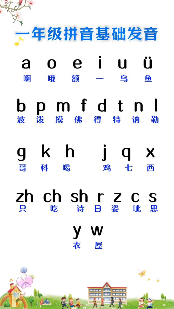 一年级 基础拼音发音 拼音 幼升小