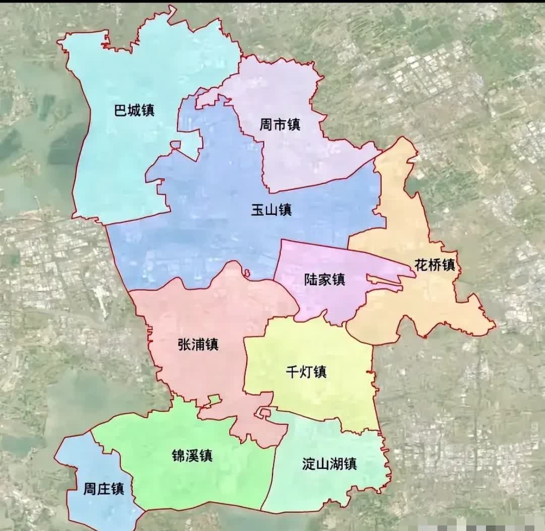 昆山地图呈现出一个奇特之处:昆山明明如此发达,却竟然没有街道,全都