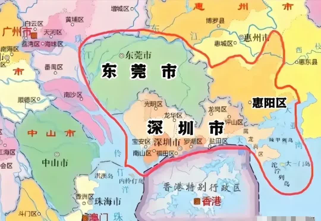 很多人一直声称深圳会与东莞,惠州合并,进而成立直辖市,但我对此