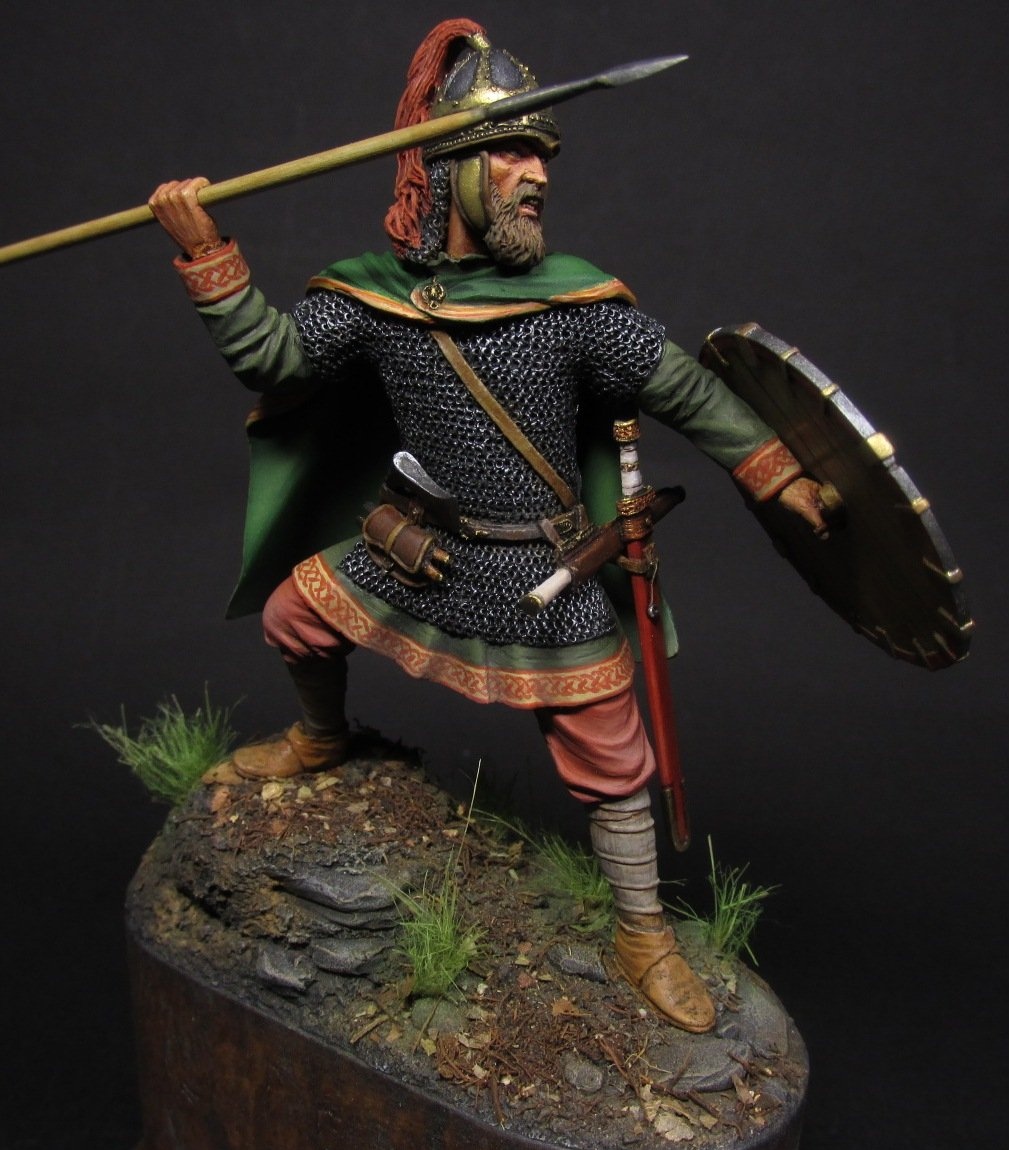 75mm缩比兵人,相应的时代为法兰克王国墨洛温王朝时期