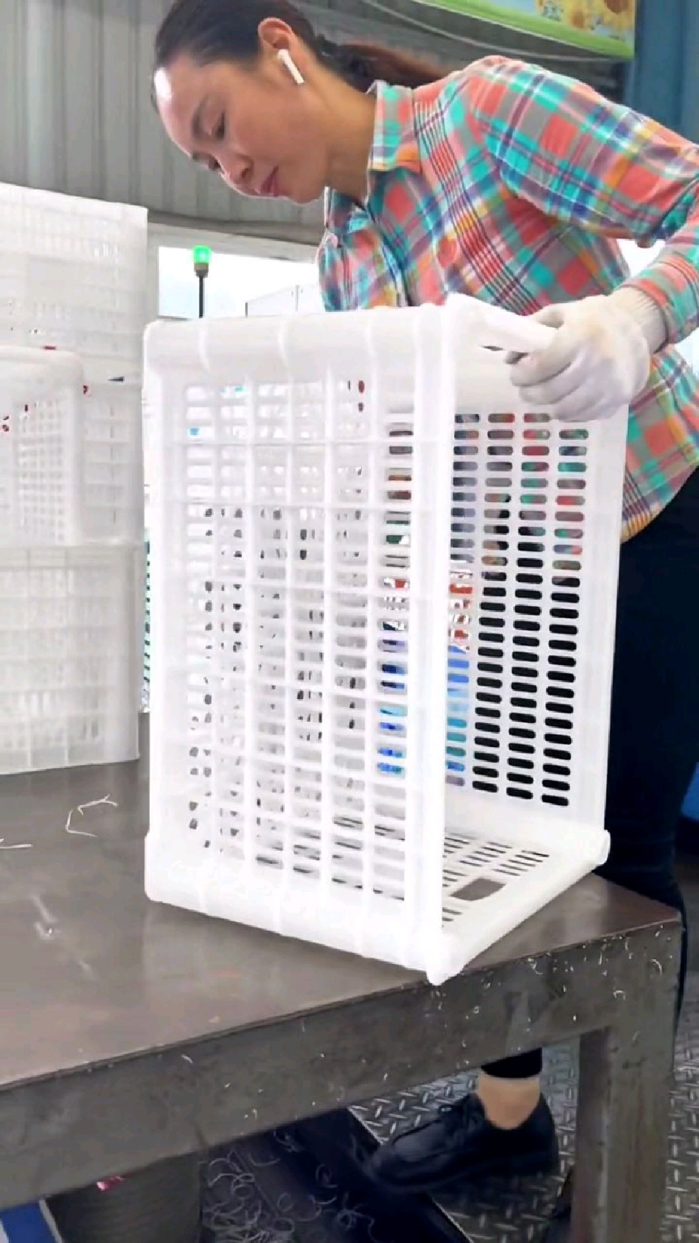 白色镂空塑料筐 水果筐 猕猴桃筐