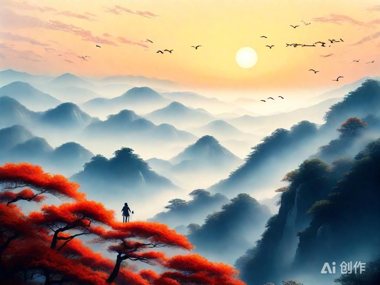 登高望远,杜甫《登高》中的壮志未酬与岁月沧桑