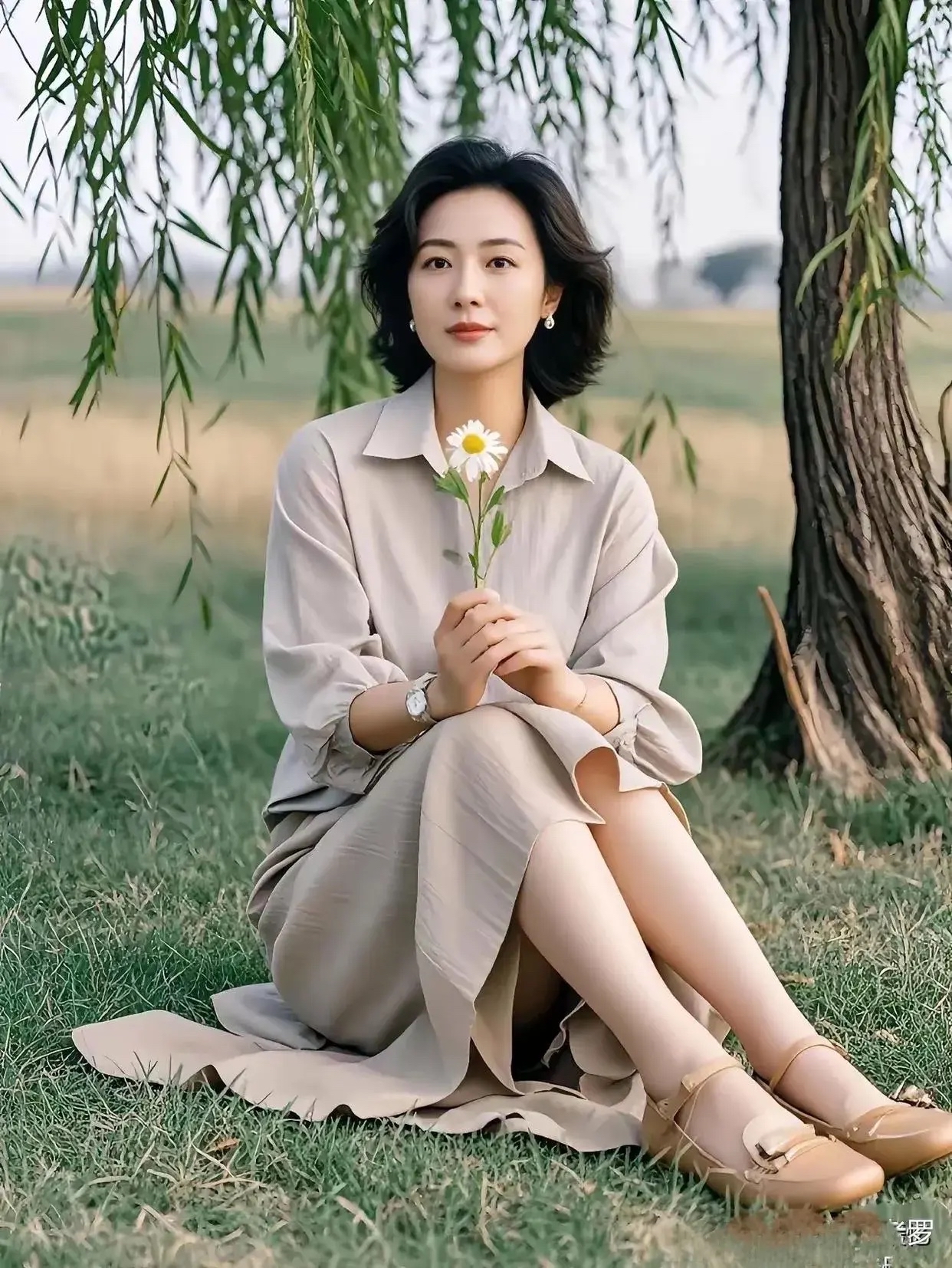 这个女的一看就很有教养,端庄秀丽,温婉大方