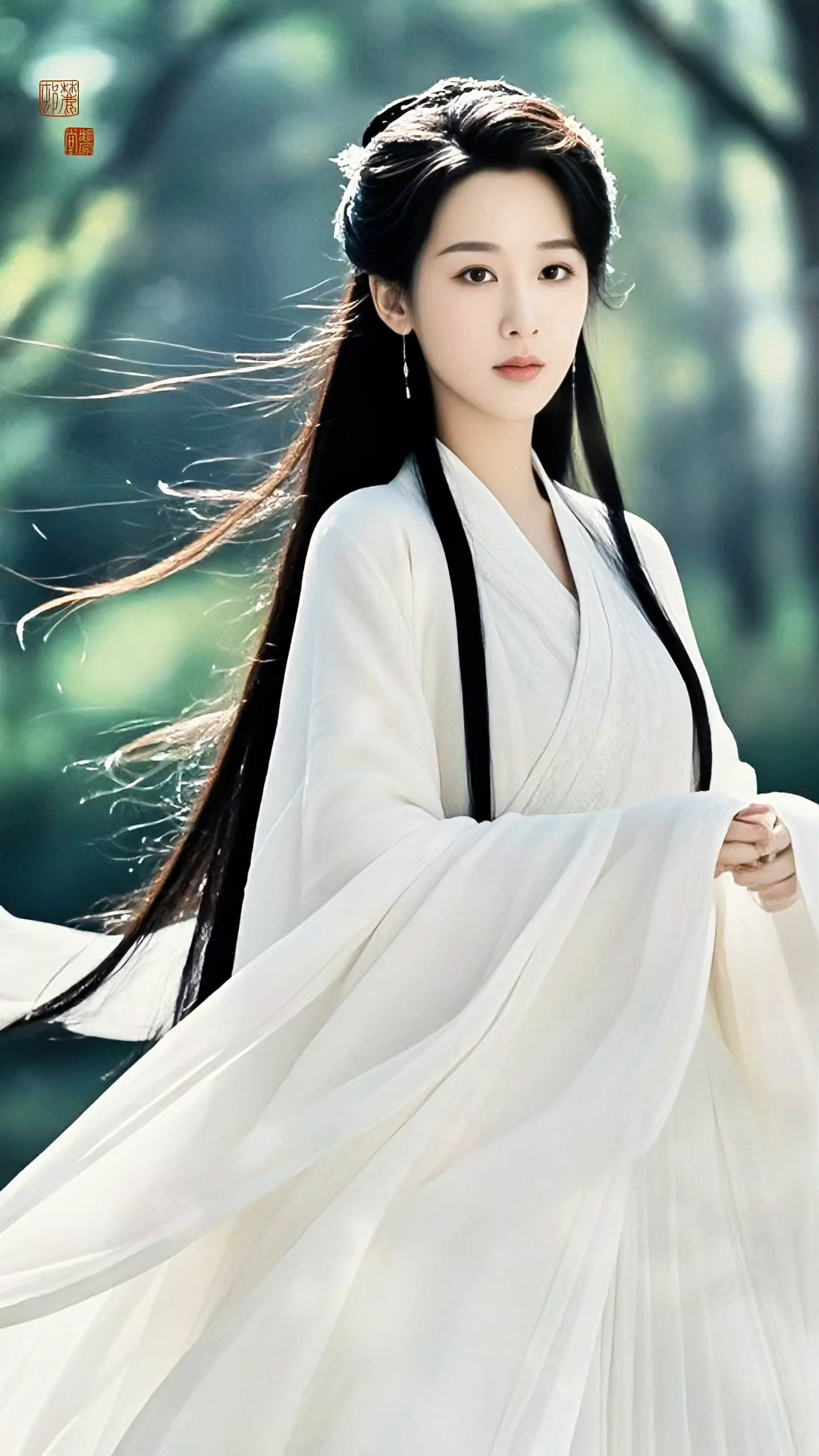 杨紫白衣古装造型太绝了,简直是小仙女本仙呀