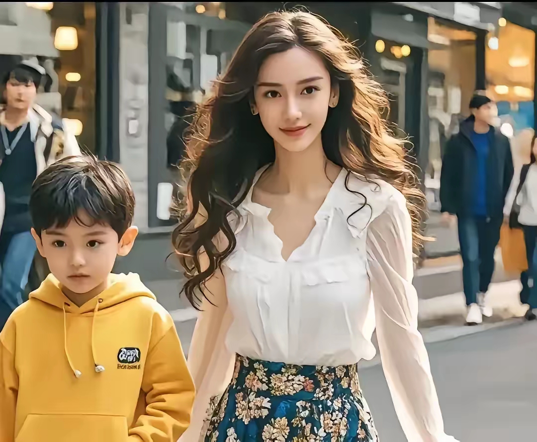 杨颖和儿子的这些合照是真的吗? 怎么感觉有点怪怪的!