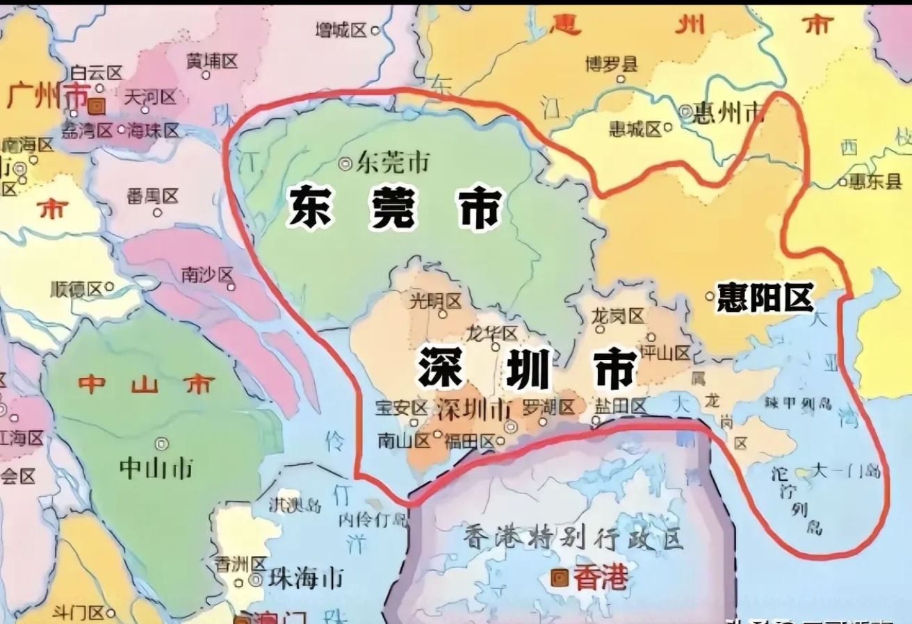 别再期望深圳与东莞合并,深圳与惠州合并了