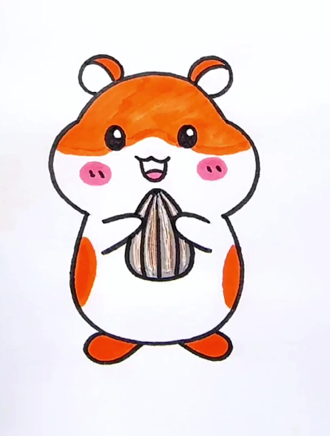 画个拿瓜子的仓鼠