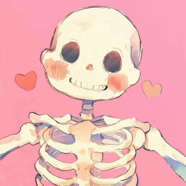 萌翻你的朋友圈!超可爱小骷髅头像·图片大放送
