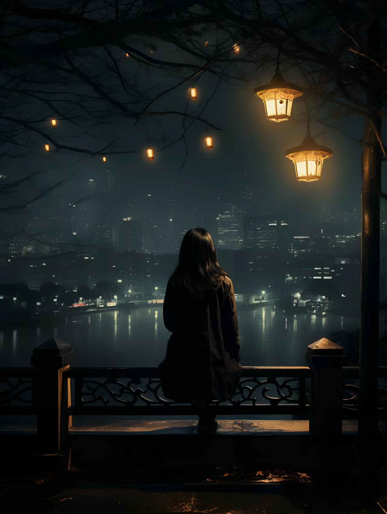 黑夜一个人图片人去楼空伤感图片孤单黑夜一个人图片一个女人执着图片