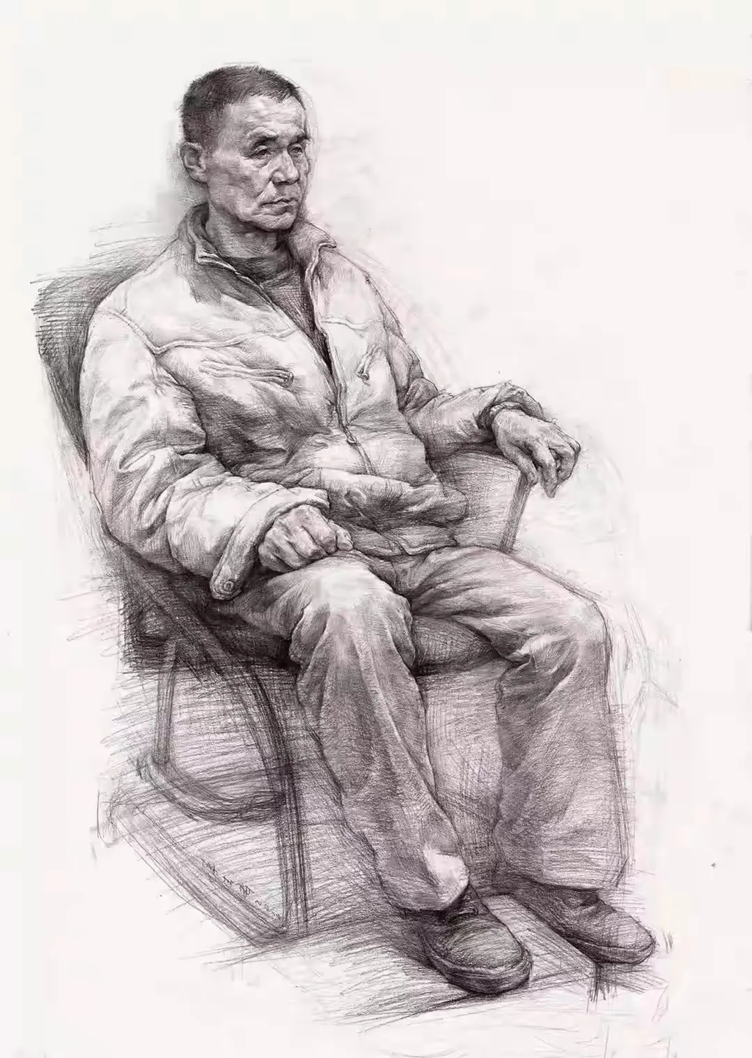 三校全身像素描作品欣赏经典入选新华教科书