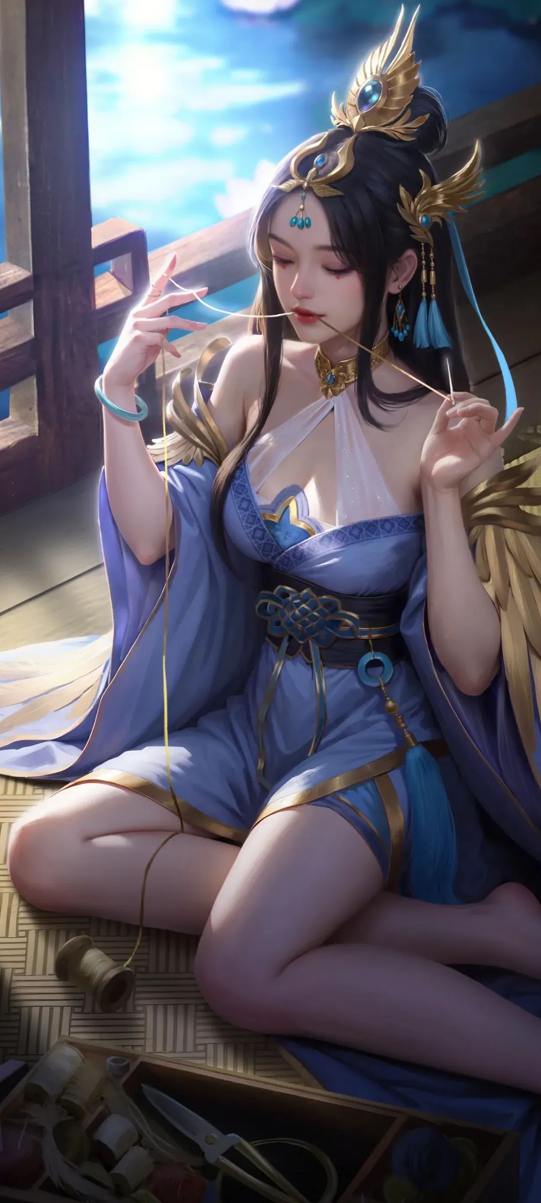 三国杀完美意境皮肤,绝色佳人,身材丰满,薛灵芸