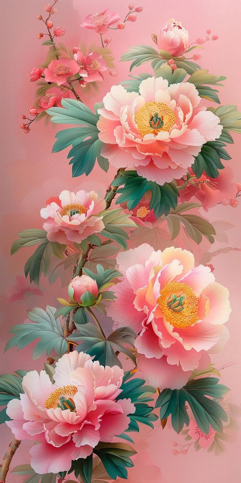 手机壁纸:娇艳欲滴芳香四溢的牡丹
