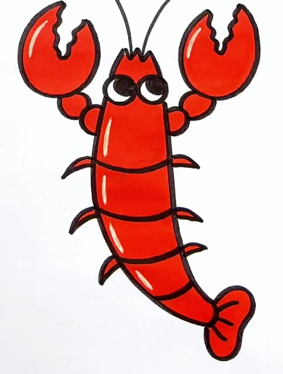 一起来画个大龙虾