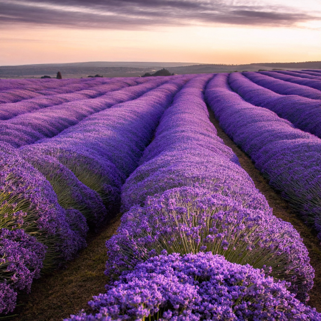 薰衣草花海描写图片