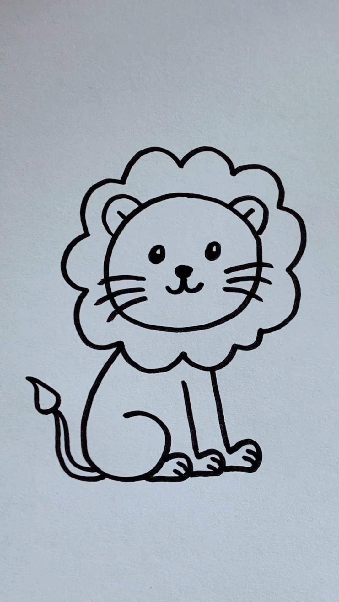 简单画小狮子,一学就会