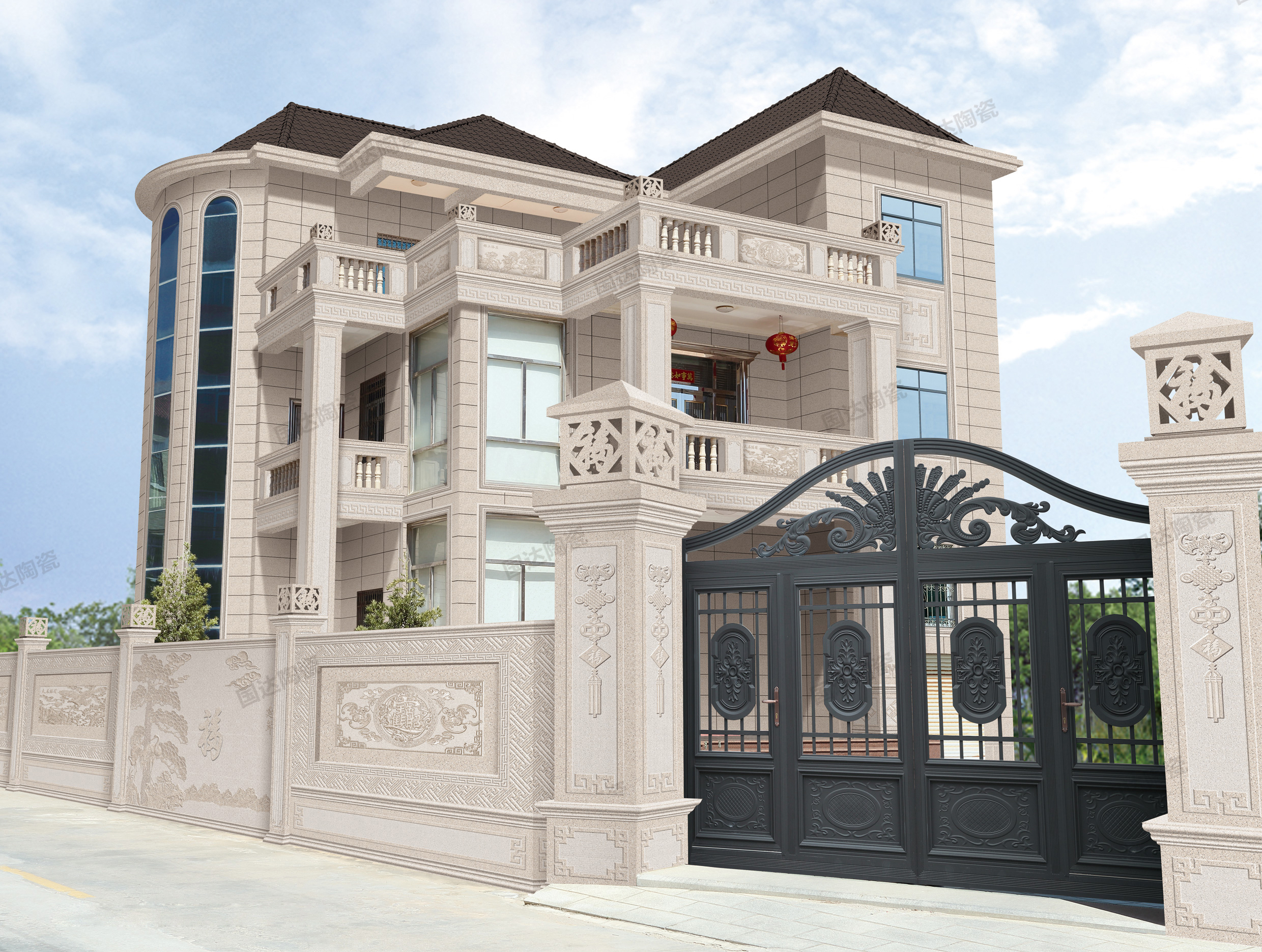 知名陶瓷品牌国达陶瓷的外墙罗马柱瓷砖品鉴,家装不再烦恼